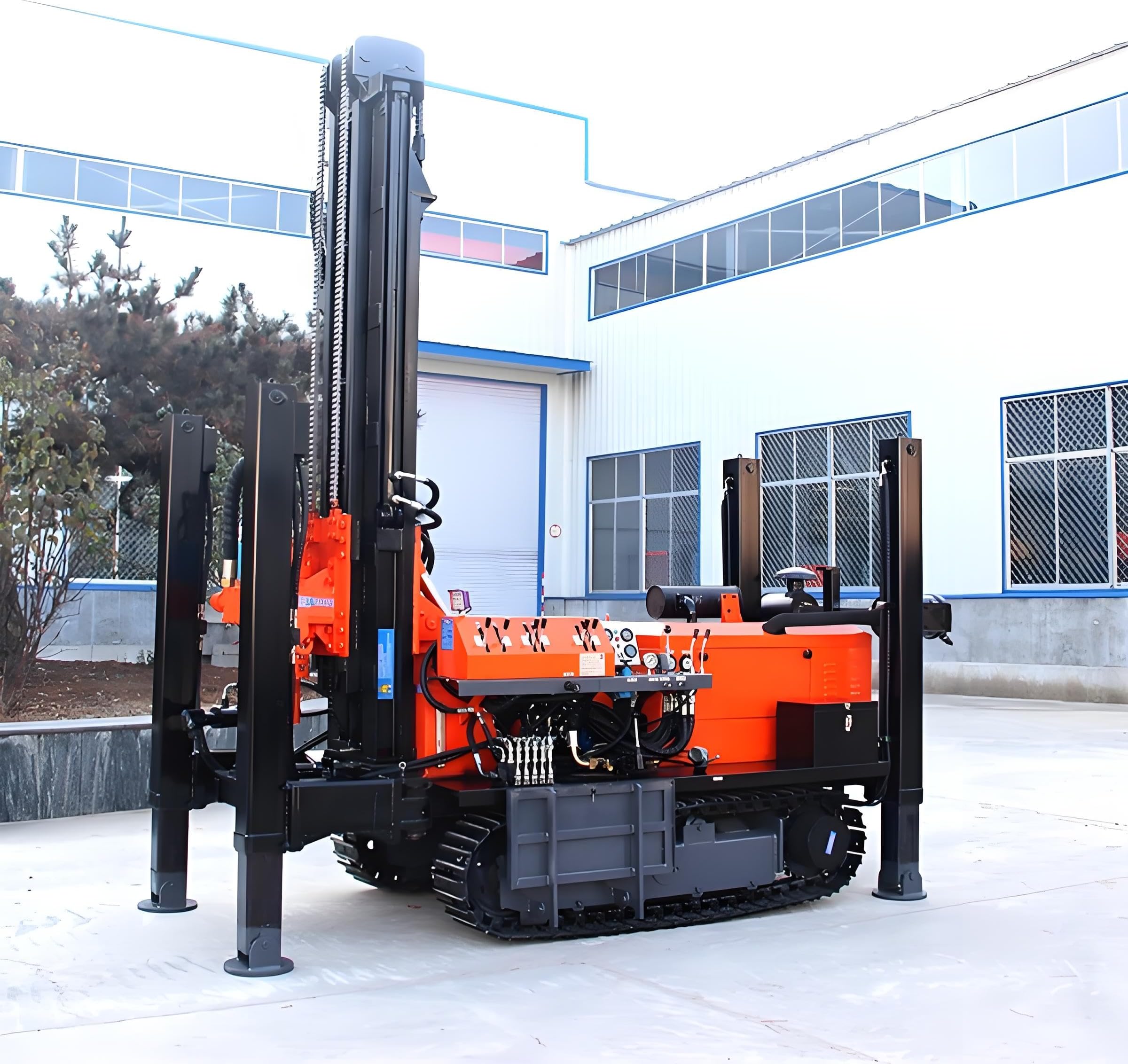 Mini Borehole Drilling Rig Portable Crawler Well Drilling Machine Compact Ground Drill Equipment for Soil Testing, Farm Wells & Construction Sites