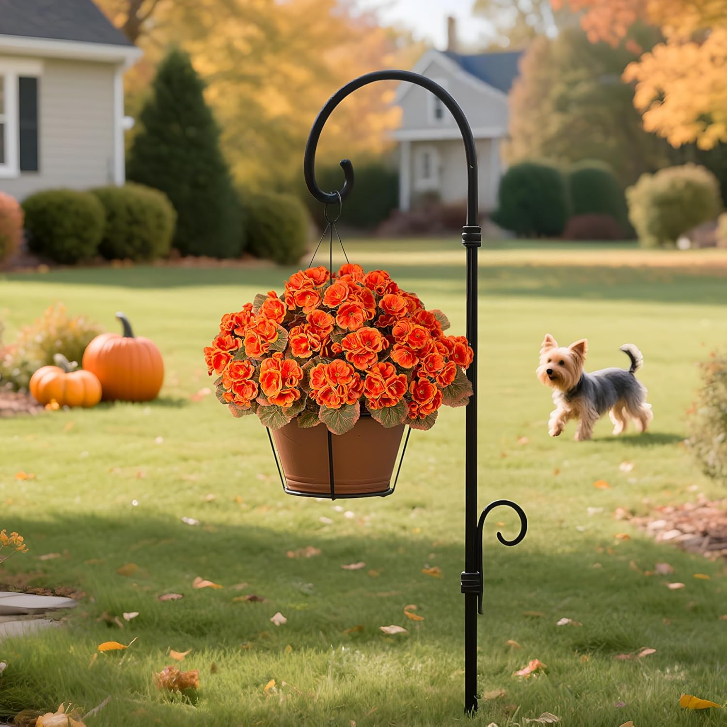 Fake Fall Flowers Artificial for Outdoors Decoration, 6 Bundles Faux Geranium Silk Flower Outside UV Resistant No Fade Artificial Floral for Home Garden Balcony Indoor Table Centerpieces Decor - Image 7