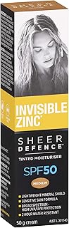 Invisible Zinc Sheer Defense Tinted Moisturizer SPF50, Medium, 50g