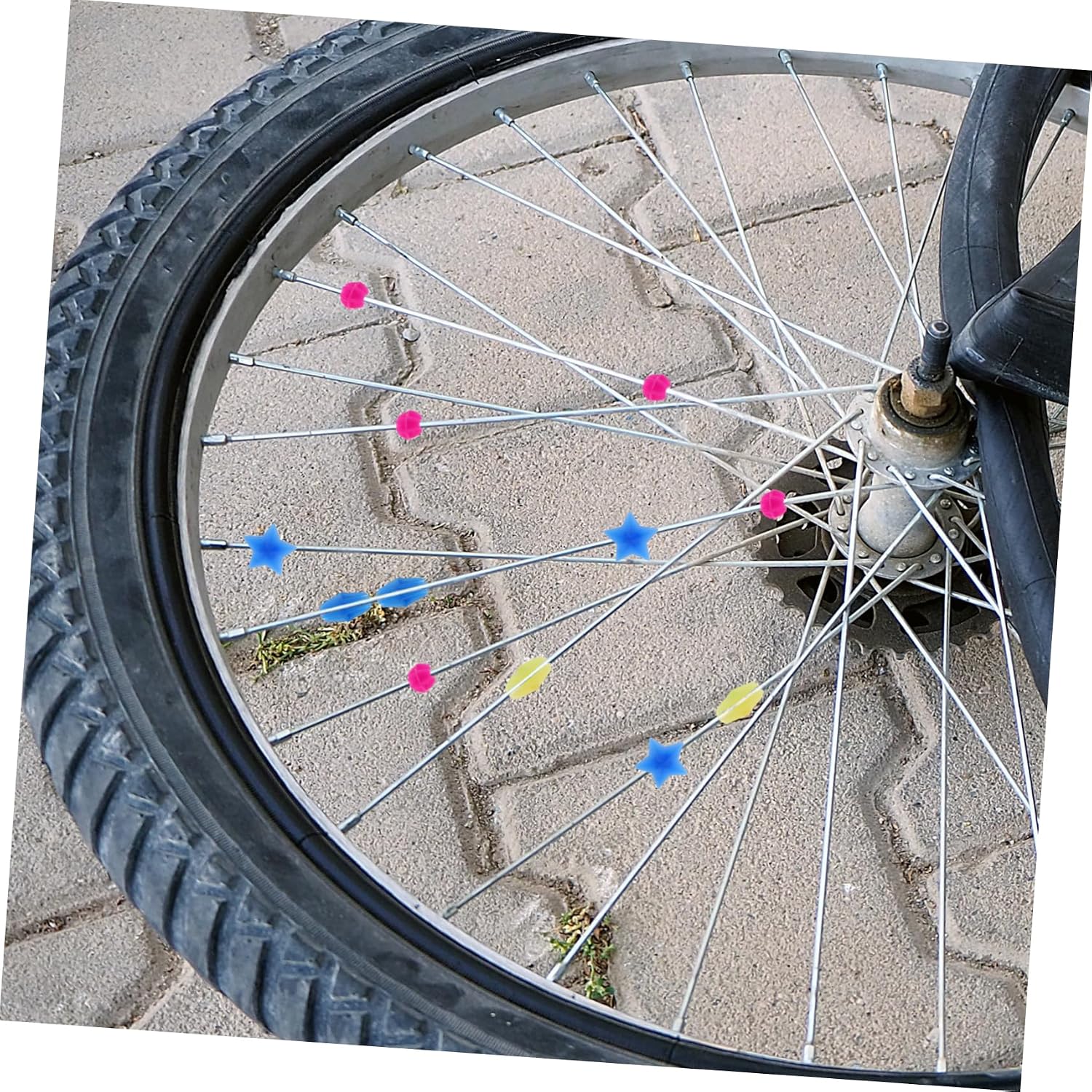 balacoo 206pcs Bike Accessories for Girls Boys Bike Beads Easy Install Clips Reflective Wheel Decorations