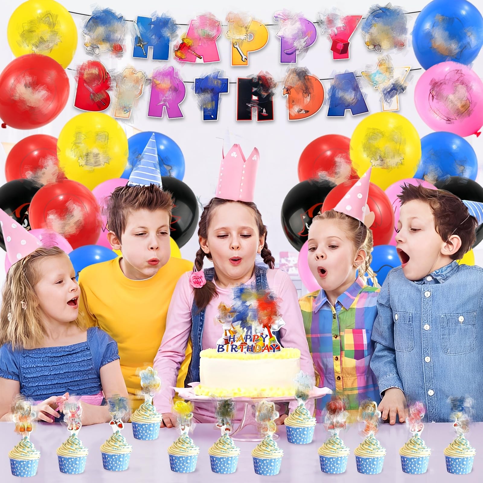 Geburtstagsballons Set - 40-teilige Partydeko Für Kindergeburtstage