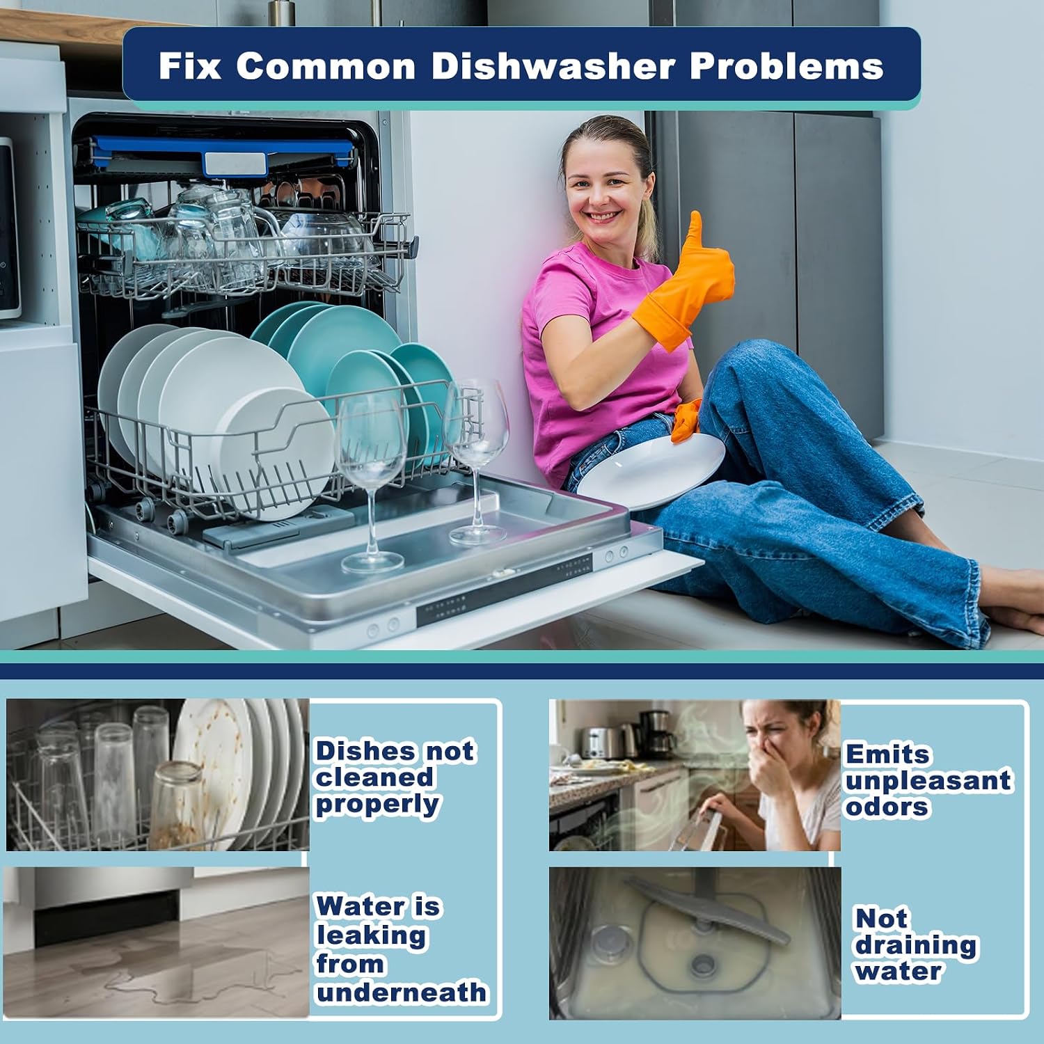 OEM DD97-00403E(A) Dishwasher Drain Hose (7.25ft) Compatible With Samsung Dishwasher DW80K5050U DW80R9950U DW80J3020U DW80R5061U,Replace AP6981640 PS12749174 EAP12749174 PD00069562