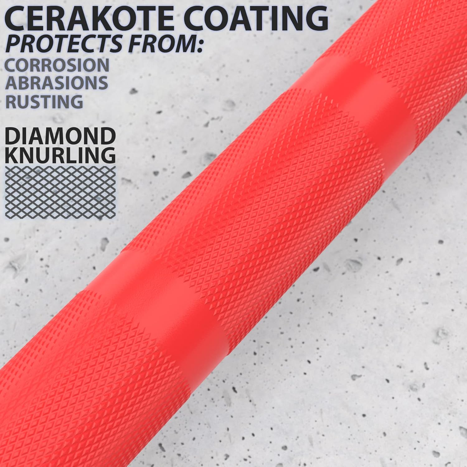 Synergee Games 15kg Colored Women’s Red Cerakote Barbell. Rated 1500lbs for Weightlifting, Powerlifting and Crossfit : Sports & Outdoors