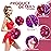 4Pcs Metallic Cheerleading Pom Poms, Creatiee 2 Pair Cheerleader Cheering Squad Pompoms for School Sports Dance Games Team Spirit Cheer (Purple Red)