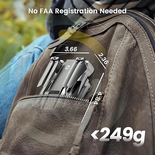 Miniatura 3 de Holy Stone Drones HS440D con cámara para adultos, cámara 4K UHD, Unger 8.78 oz con retorno automático GPS, sígueme, puntos de referencia y funda de