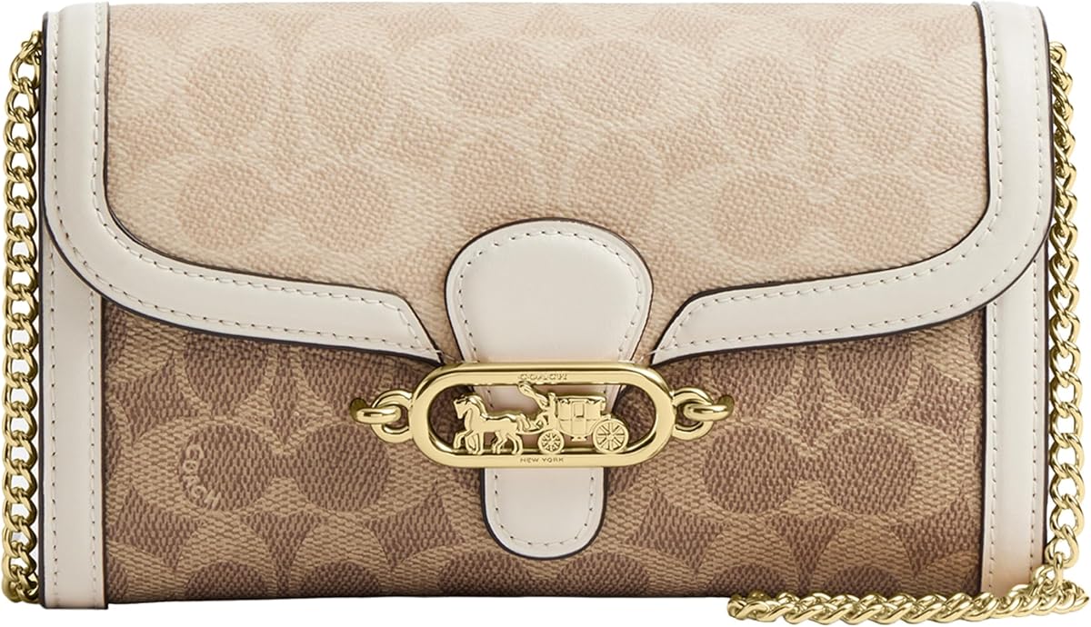 Coach Bolso bandolera con cadena y herrajes Elle exclusivo para mujer
