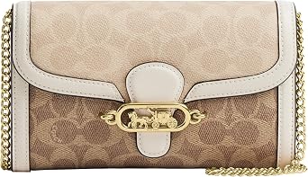 Coach Womens Signature Elle Hardware Chain Crossbody