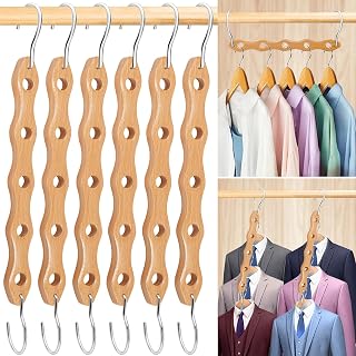 Closet-Organizer,Closet-Organizers-and-Storage Wooden Hangers Space Saving,Dorm-Room-Essentials for-College-Students-Girls,Sturdy Organization and Storage Clothes Hangers for Heavy Coats Suits Shirts