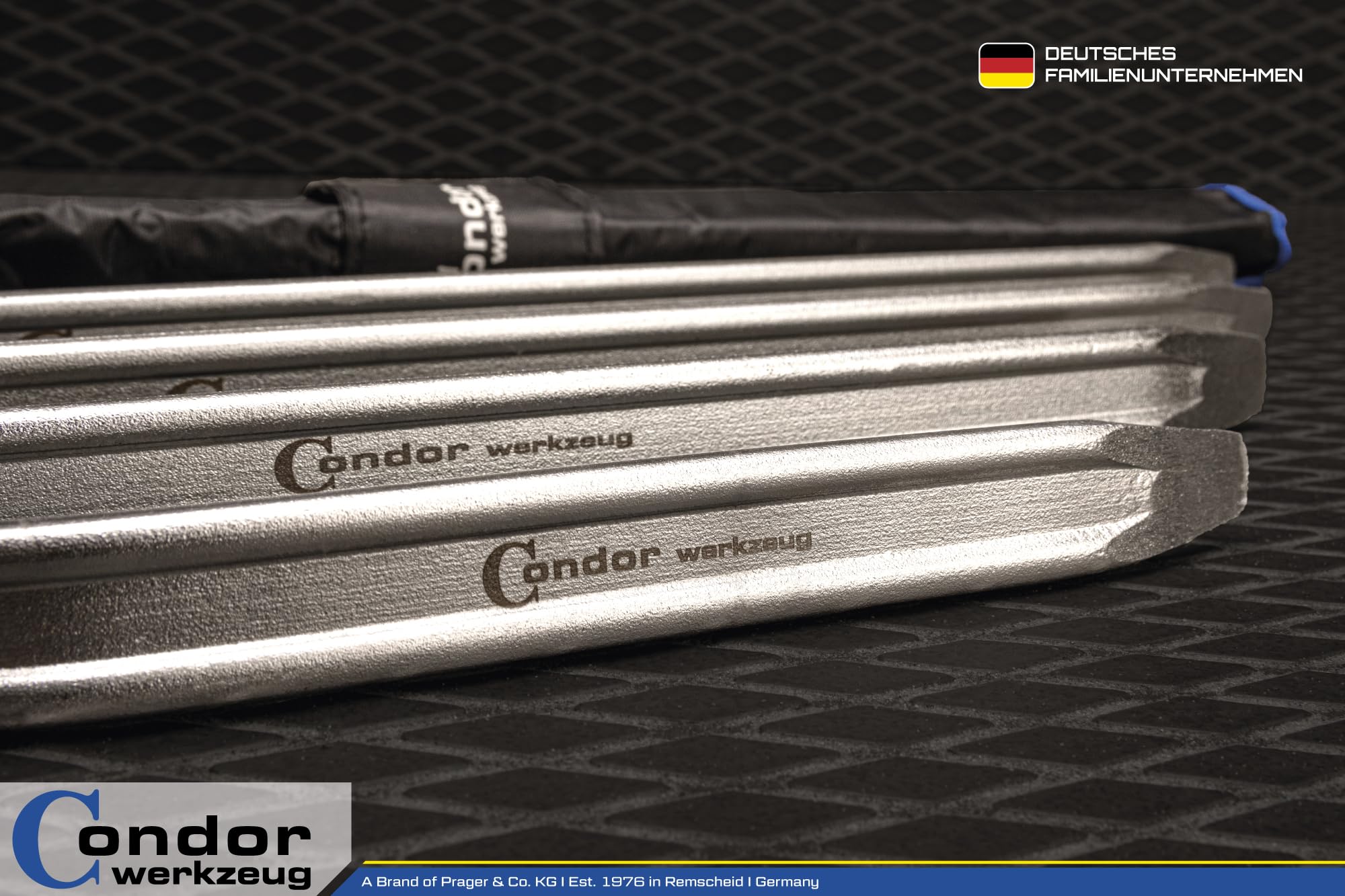 CONDOR Werkzeug 8265 | Reifen-Montiereisen-Satz | 4-TLG. | 250-400 - 500-600 mm | Montierhebel Reifenmontage Werkzeug für Hobby und Profi Handwerker