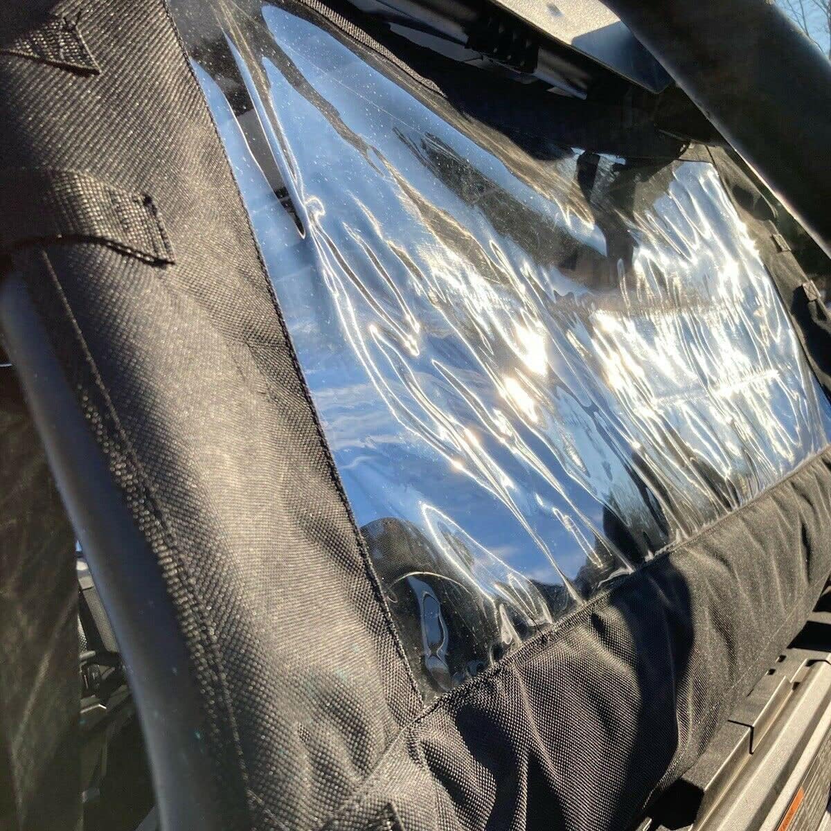 KUAFU Rear Windshield Compatible with 2014-2022 Polaris RZR 900 S 1000 XP 4 Turbo Trail EPS Full Back Cover Soft Waterproof Windscreen