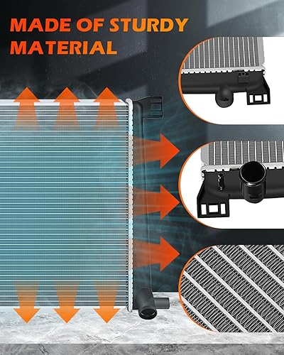 Miniatura 2 de OCPTY Piezas de automóvil Radiador de repuesto para 2014-2015 para Mini para Cooper 1.5L 2007-2015 para Mini para Cooper 1.6L 2011-2016 para Mini