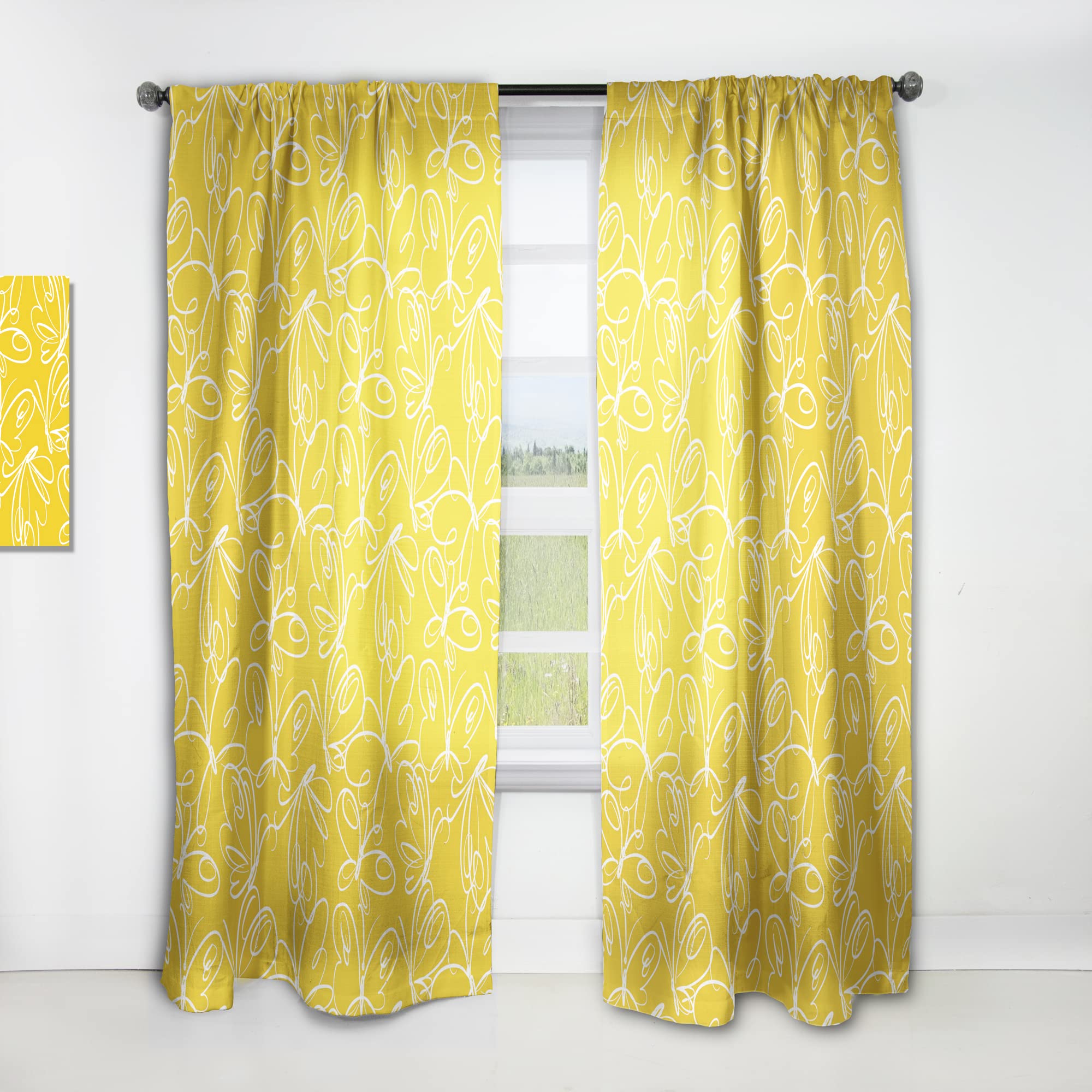 Rideaux Modernes DesignQ Papillons pour Ambiance Lumineuse et Salon Cosy