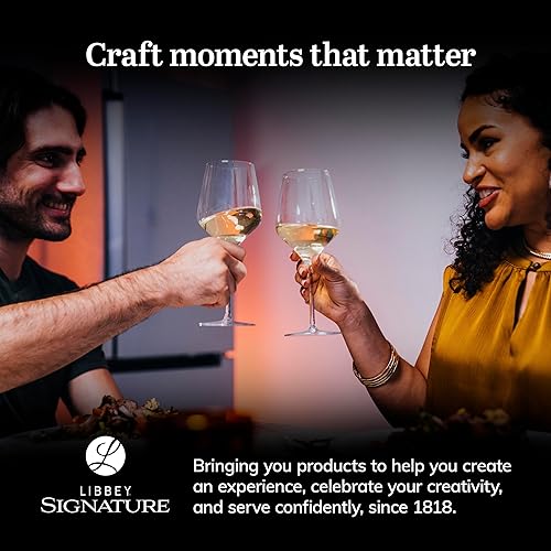 Miniatura 7 de Libbey Signature Greenwich - Copas de vino multiusos de 16 onzas, juego de 4
