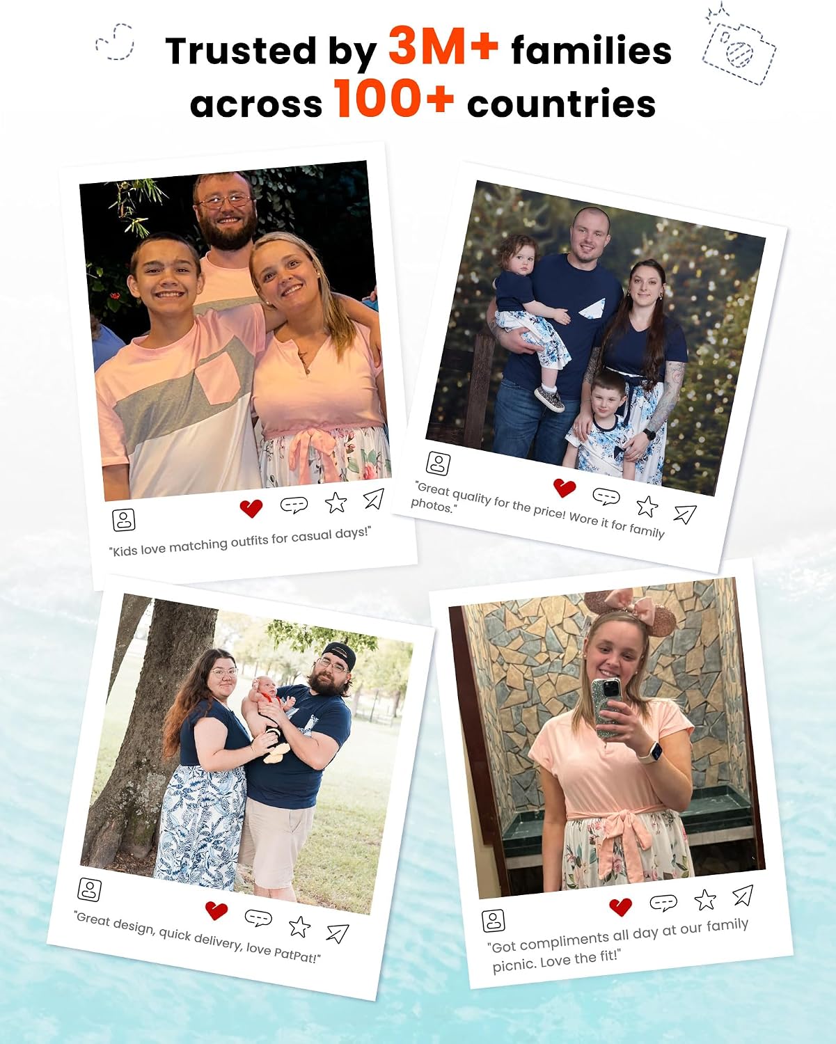 PATPAT Family Matching Outfits Short Sleeve Mommy and Me Outfits Belted Dresses and Casual T-Shirts Matching Sets