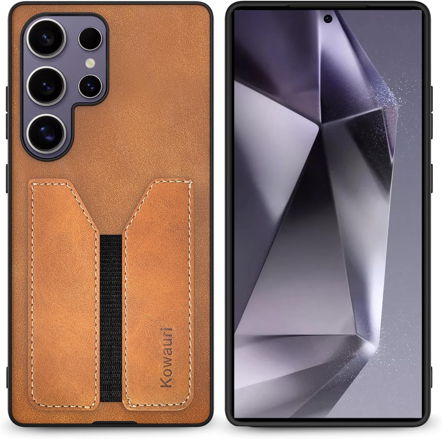 Kowauri Case for Samsung Galaxy S25 Ultra [Not fit for S25/S25 Plus], PU Leather Wallet Case with Credit Card Slot Holder Ultra Slim Protector Case for Samsung Galaxy S25 Ultra (Brown) - Image 6