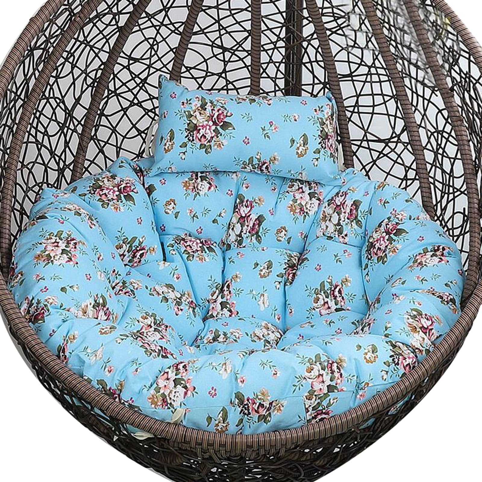 Coussin fauteuil à bascule rotin grand format pour hamac de jardin