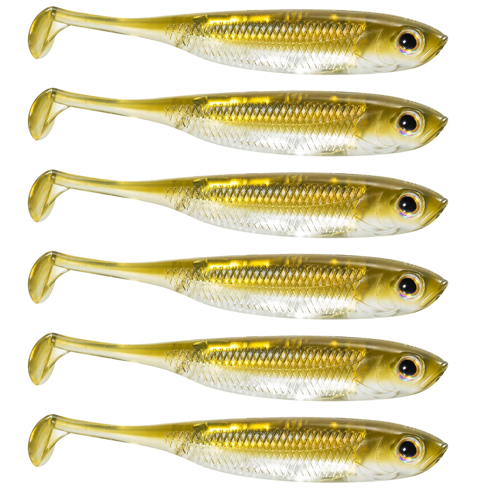Dr.Fish Paddle Tail Swimbaits, Soft Plastic Fishing Lures for Bass Fishing, 2-3/4 to 4-3/4 Inches, Swim Shad Bait Minnow Lures Drop Shot Fishing Lures Plastic Crappie Baits