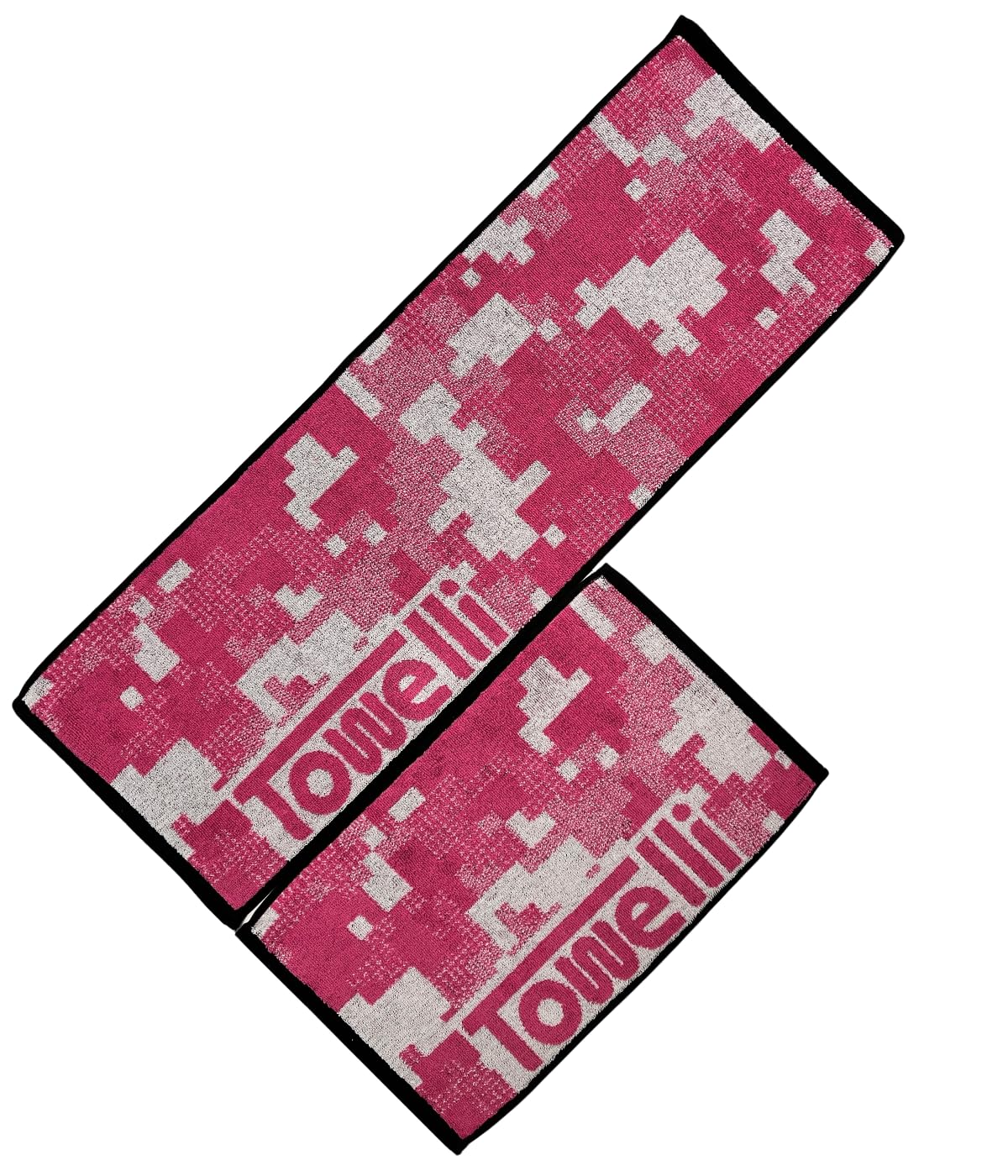 JWL Cotton Sports Towel, Quick Dry, Gym for Running, Travel, Beach, Swimming, Camping Hiking, Soft Absorbent Fitness (PINK, 30X90CM, CAMO)