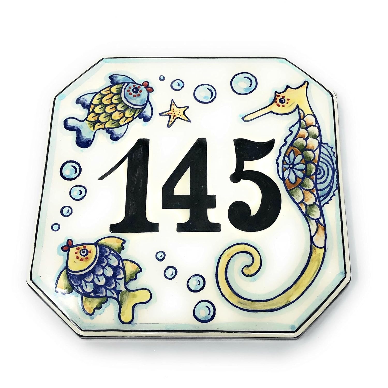 CERAMICHE D'ARTE PARRINI - Italian Ceramic Art Pottery Tile Custom House Number Civic Address Plaques Decorative Hand Painted Made in ITALY Tuscan
