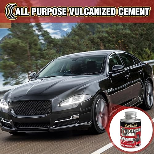 Miniatura 7 de Cemento vulcanizante químico, pegamento transparente para reparación de neumáticos, cemento de goma multiusos, kit de parches de neumáticos de alta