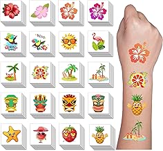 100 Pcs Hawaiian Summer Party Temporary Tattoos for Kids Women Teenagers,20 Styles Hawaiian Summer Fiesta Party Decoration Decor Prizes (hawaiian)
