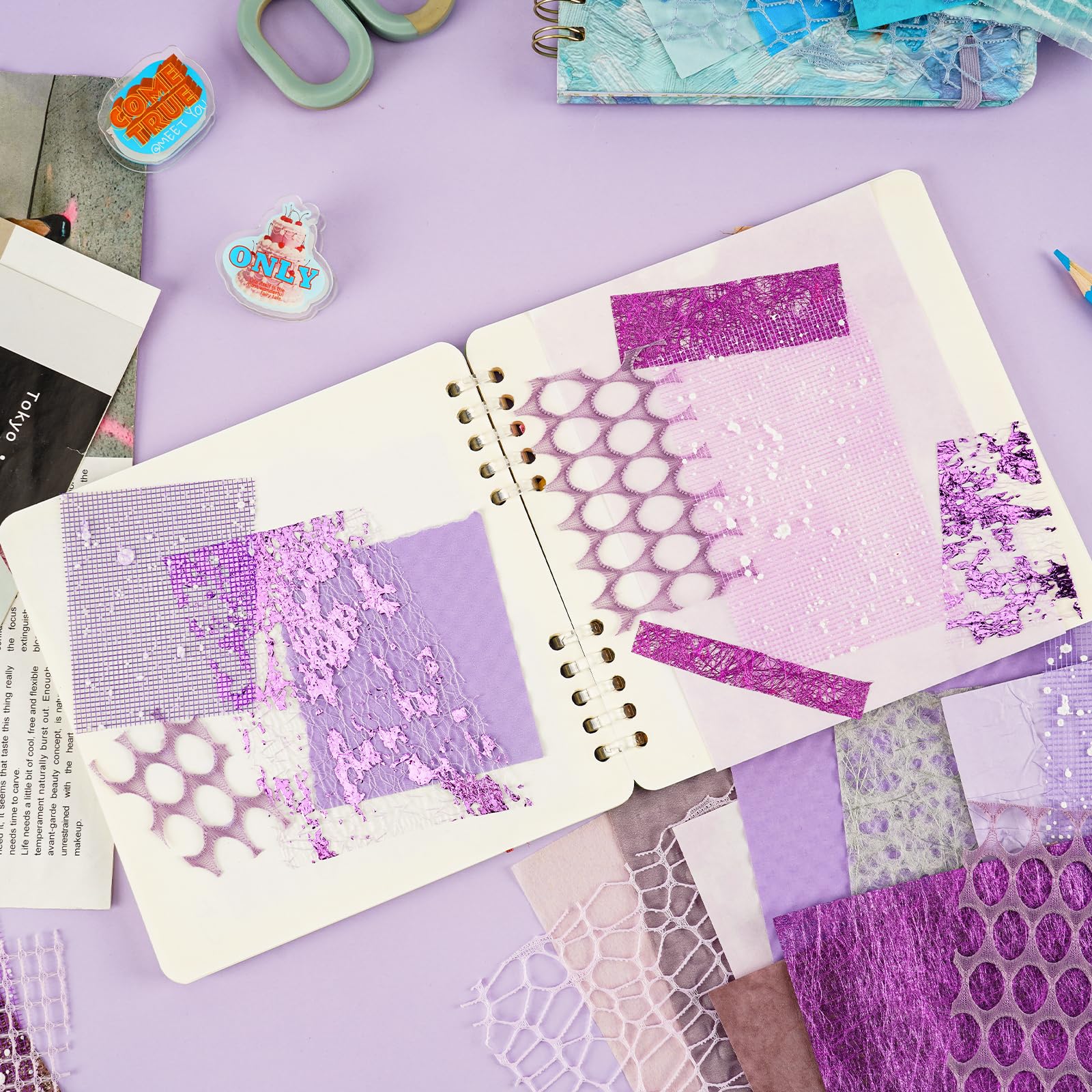 160 arkuszy teksturowanego papieru do scrapbookingu i tkaniny siatkowej, różne zestawy, 10 schematów kolorów, mieszane, ręcznie robione rękodzieło, specjalny papier do scrapbookingu, artykuły do