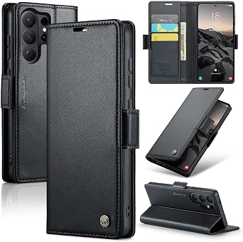 SINIANL for Samsung Galaxy S26 Ultra Wallet Case with Card Holder, Black