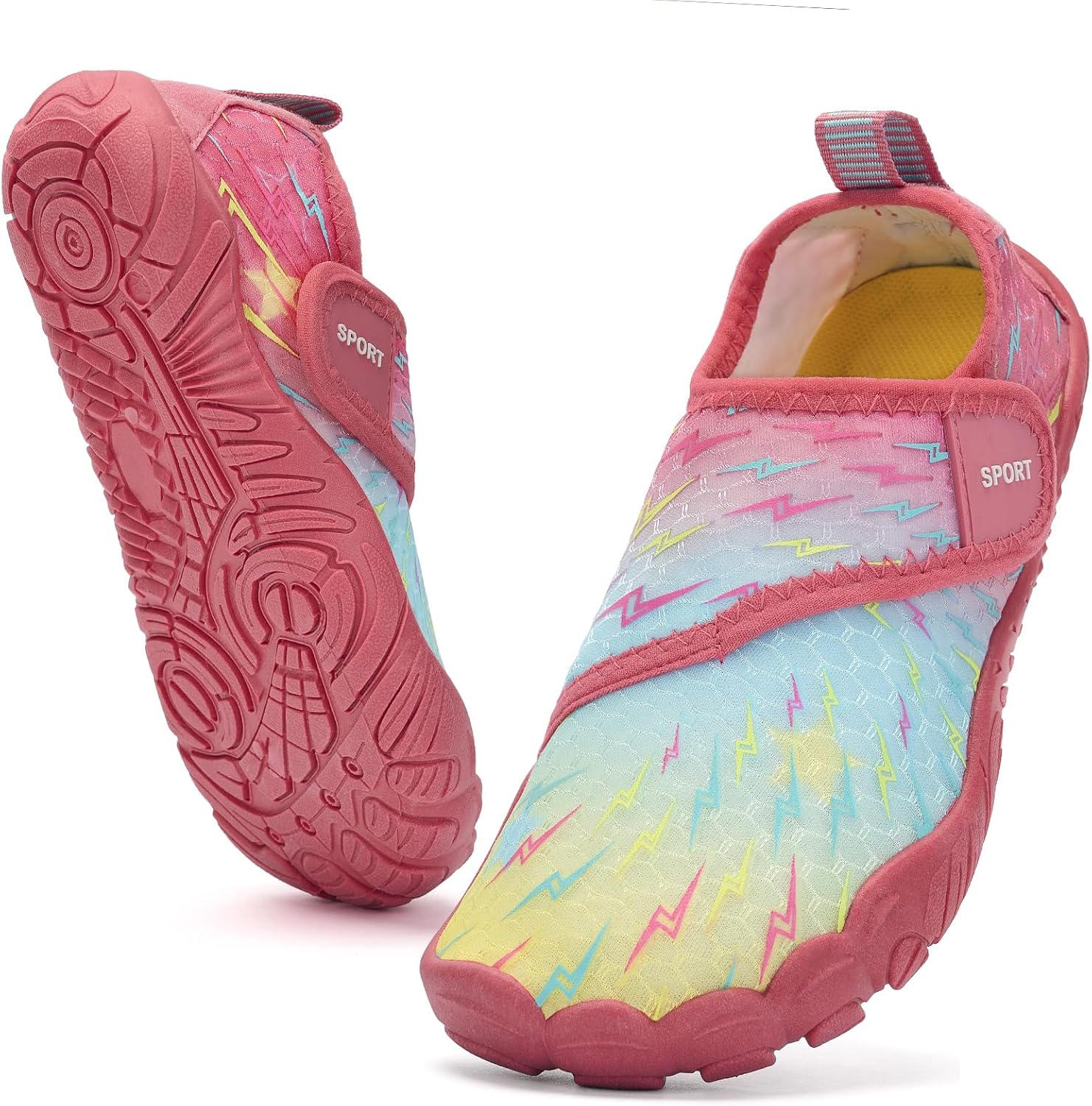 Kids Water Shoes Boys Girls - Wide Toe Box Quick Dry Barefoot Shoes Breathable Non Slip Aqua Athletic Sneakers for Swim Beach Pool Kayak Hiking Sand Walking Travel Essentials (Little Kid/Big Kid)