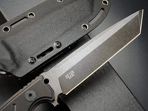 Miniatura 4 de Eafengrow EF129 Cuchillo de hoja fija, hoja tanto de acero DC53, mango G10, cuchillos fijos de espiga completa, cuchillo recto para campamento,