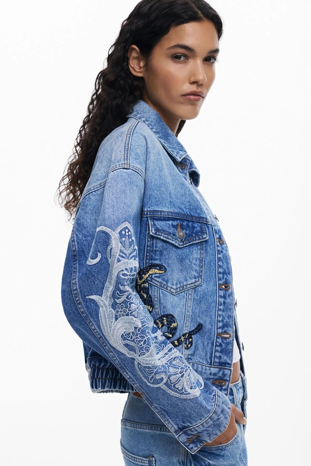 Desigual Women's Woman Denim Trucker Jacket