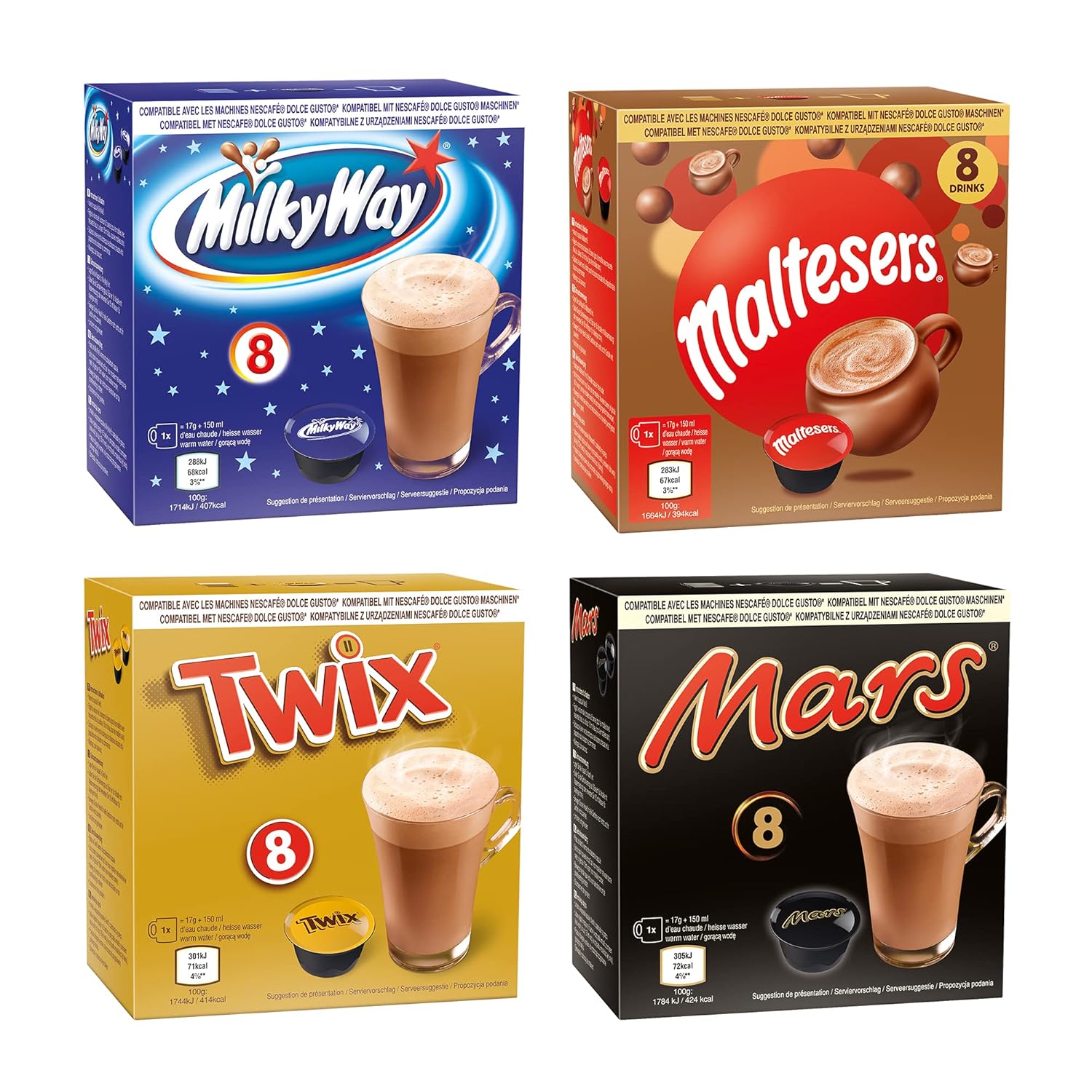 Mars® Hot Chocolate Bundle 32 Pods Hot Chocolate Dolce Gusto