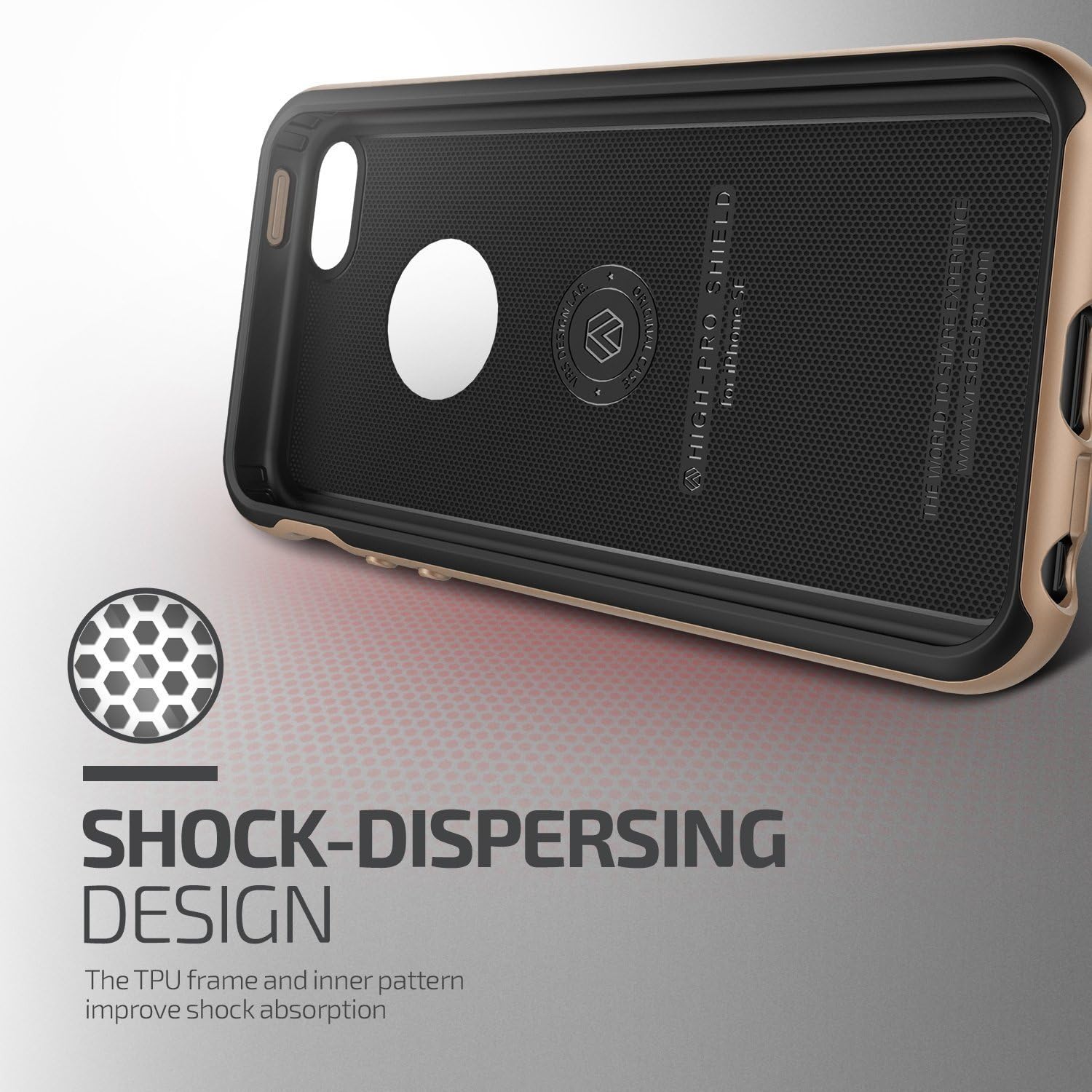 iPhone SE Case, VRS Design [High Pro Shield][Satin Silver] - [Military Grade Protection][Slim Fit] For Apple iPhone SE