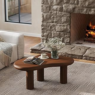 12 No Couch Living Room Ideas for Minimal Open Stylish Layouts 131 HollyHOME Cloud Coffee Table, Unique Design Accent Table for Living Room...