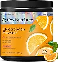 Vista 14 de KEY NUTRIENTS - Polvo de electrolitos multivitamínico sin azúcar - Polvo de electrolitos de limonada rosa fresca - Suplemento de resistencia