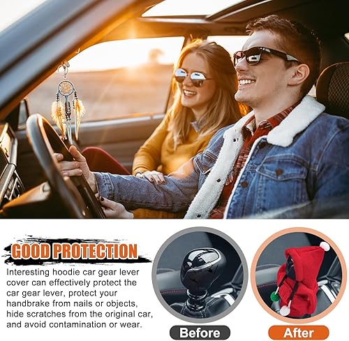 Miniatura 5 de Tensilearm Sudadera con capucha para palanca de cambios de automóvil, protector universal para palanca de cambios de automóvil, diseño único