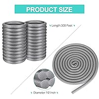 Vista 8 de Varilla de respaldo de espuma de 1/2 pulgada de diámetro x 30 pies de longitud, para espacios y juntas, relleno de concreto