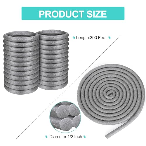 Miniatura 8 de Varilla de respaldo de espuma de 58 pulgadas de diámetro x 150 pies de longitud, para espacios y juntas, varilla de refuerzo de hormigón