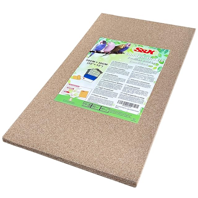S&X Papel de grava para jaula de pájaros