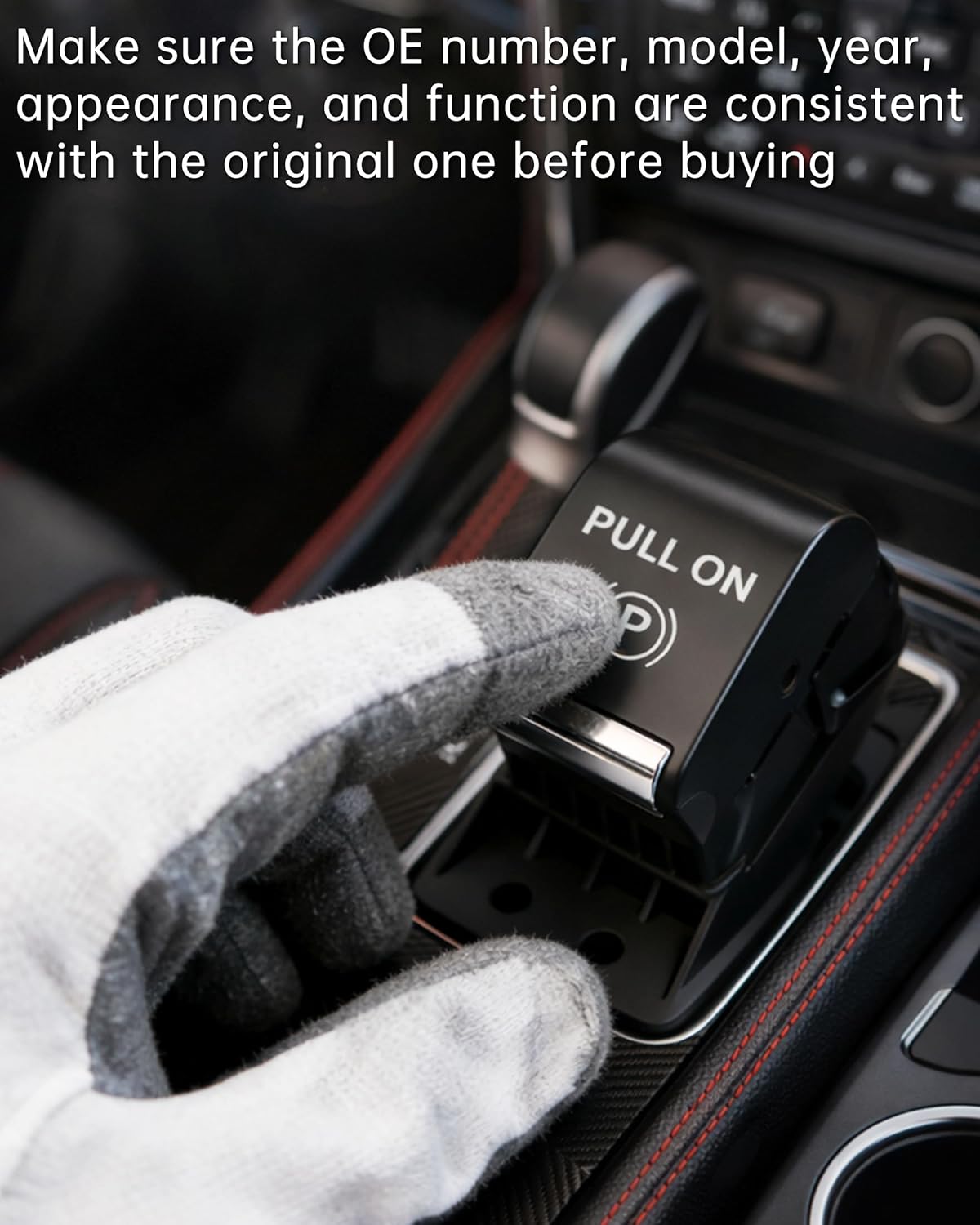 Electronic Parking Brake Switch Compatible with Ford F150 Expedition Lincoln MKC Nautilus MKX MKZ Continental,FL3T2B623BAW FL3T-2B623-BAW FP5T2B623AAW FP5T-2B623-AAW,Black