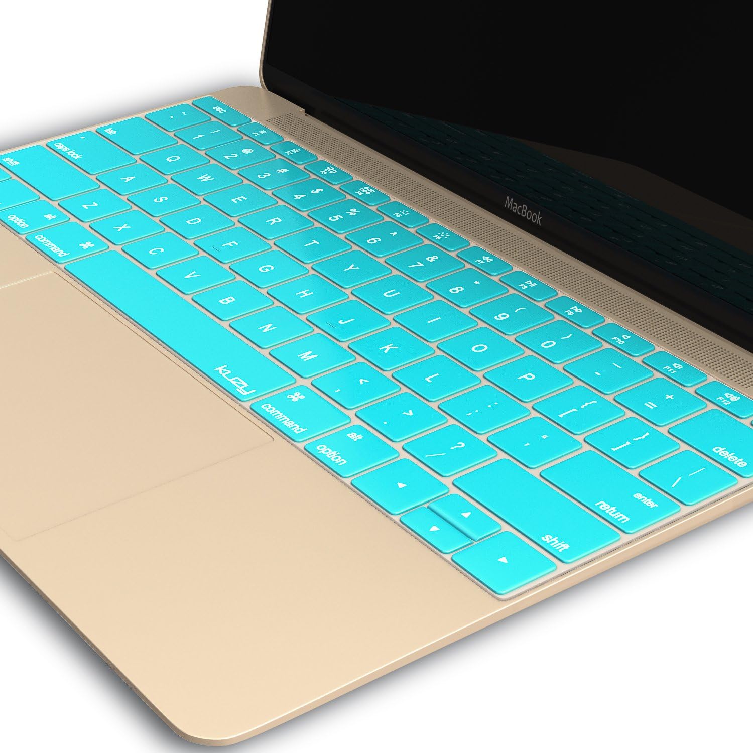Kuzy Compatible with MacBook Pro 13 inch Keyboard Cover A1708 No TouchBar and MacBook 12 inch Keyboard Cover A1534 Silicone Skin, Teal