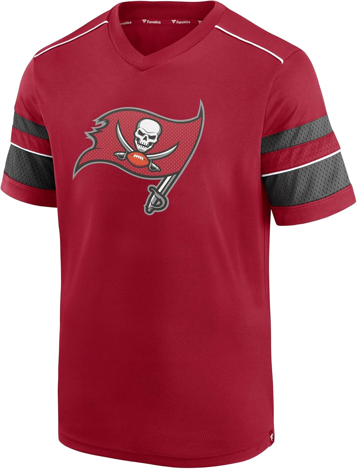 Fanatics Men's Tom Brady Red Tampa Bay Buccaneers Hashmark Name & Number V-Neck T-Shirt : Sports & Outdoors