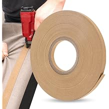 Windspeed 1/2In x 43.7Yards Roll Hard Upholstery Sofa Making Strips for Furniture Chipboard Back Tack Strip, Sofa Chair Furniture Edges DIY Repair, Kraft Paper Material