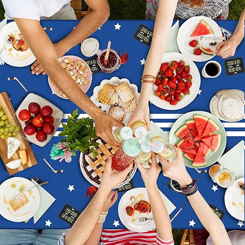Miniatura 7 de Wiooffen 3 manteles de hockey sobre hielo para fiesta de cumpleaños, decoración de mesa de hockey sobre hielo, mantel de plástico desechable, fiesta