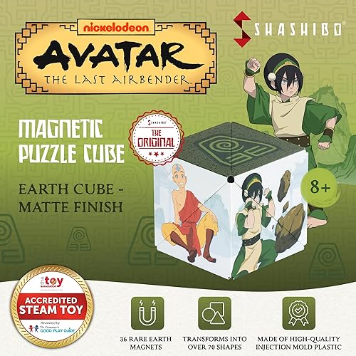Miniatura 15 de SHASHIBO Caja de cambio de forma de tortugas ninja mutantes adolescentes – Cubo magnético STEM que se transforma en más de 70 formas, descarga