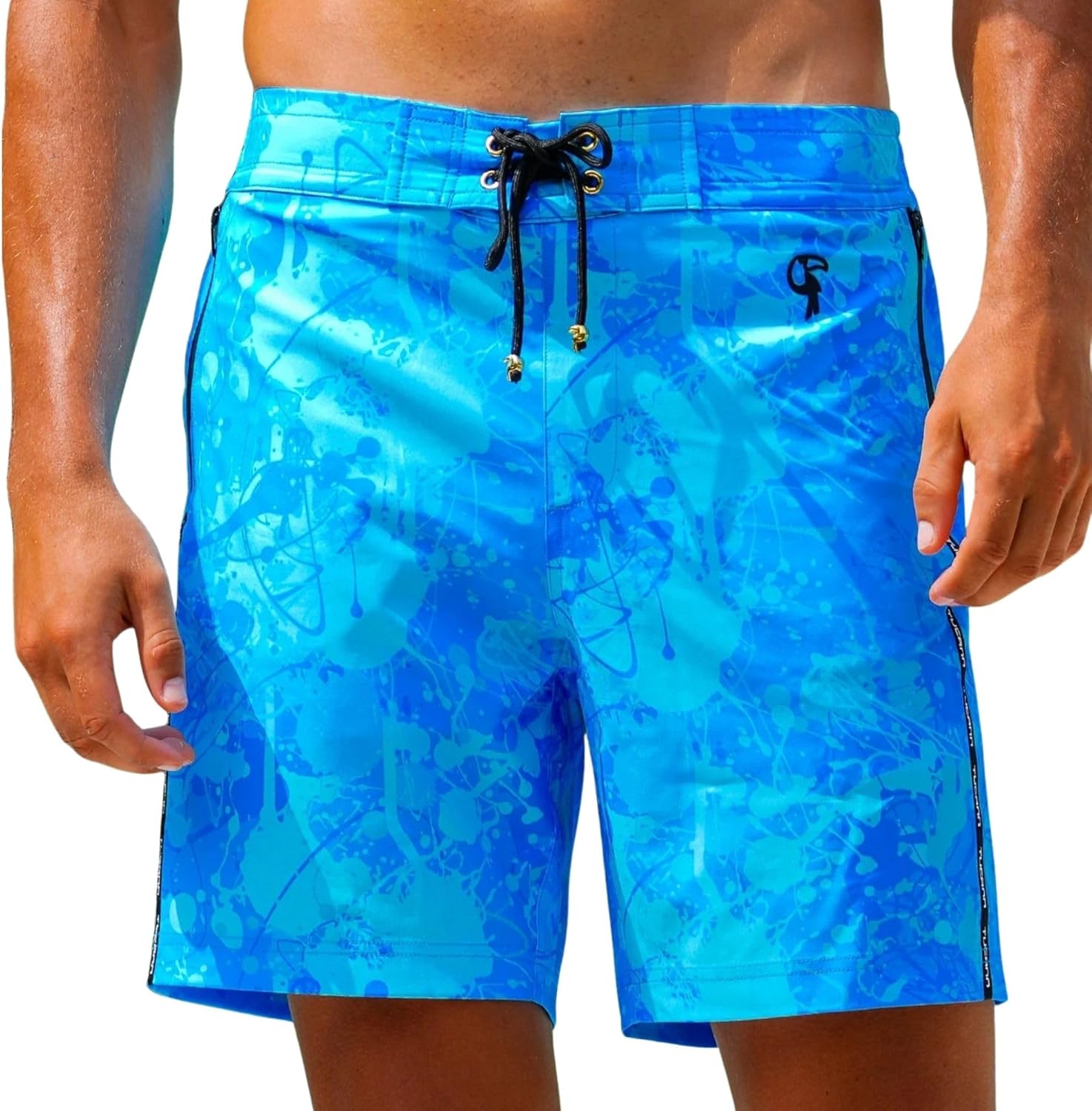 Tucann Men's Trunks 7" Compression Liner Quick Dry Zipper Pocket Chlorine Resistan 4 Way Stretch Swim Shorts for Men