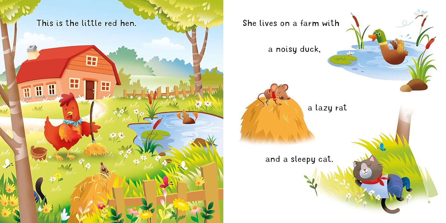 The Little Red Hen: A Charming Board Book Retelling of the Classic Tale About Teamwork Between a Determined Hen and Her Farmyard Friends (Little Board Books, 1)