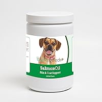 Vista 371 de Healthy Breeds Golden Retriever - Aceite de salmón masticable suave, 90