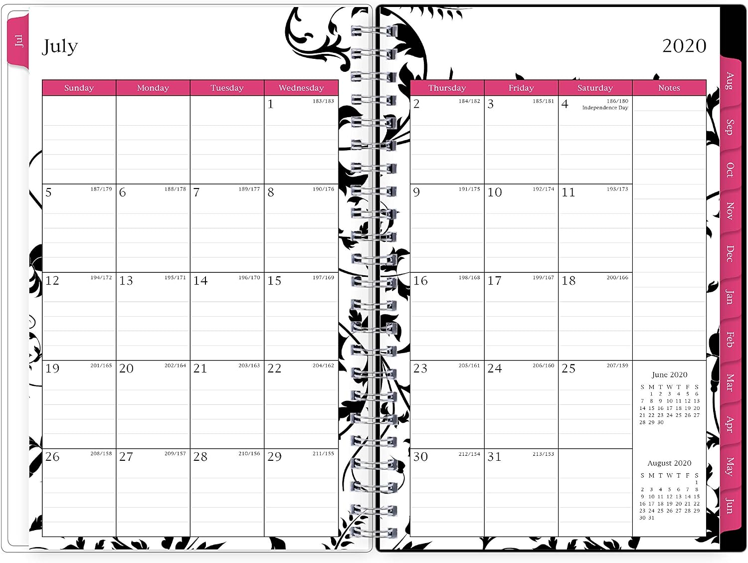 Blue Sky 2020-2021 Academic Year Weekly & Monthly Planner, Flexible Cover, Twin-Wire Binding, 5" x 8", Analeis