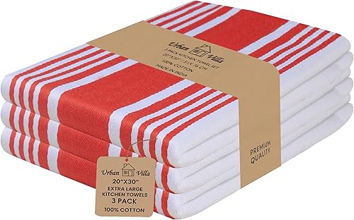 Miniatura 38 de Juego de paños de cocina de algodón Urban Villa de 8 piezas, paño de cocina de waffle 30x30 cm, paños de cocina altamente absorbentes y suaves