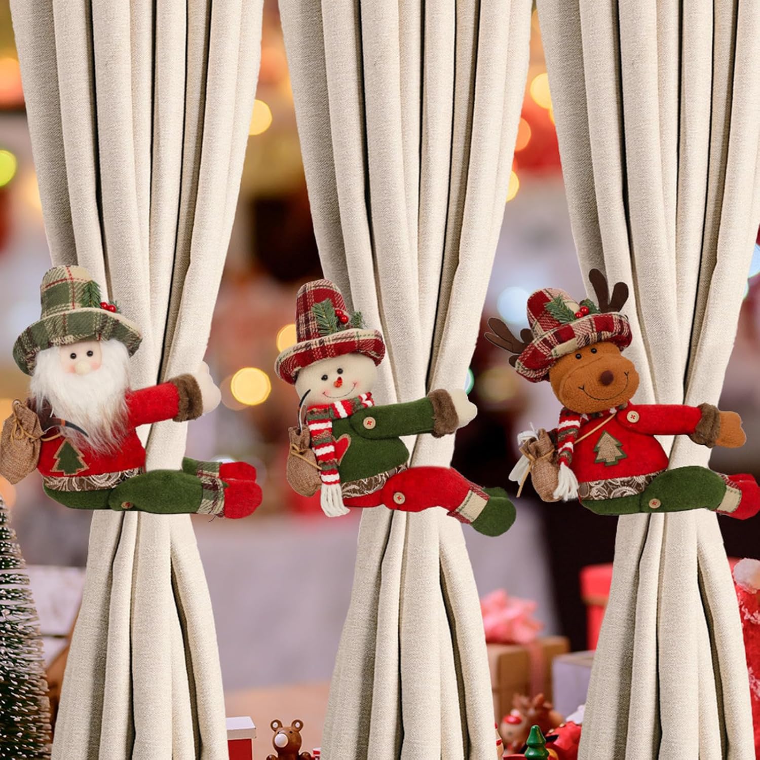 Christmas Curtain Clip with Clasp for Room Nursery, Elder